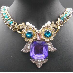 Betsey Johnson OWL STATEMENT NECKLACE